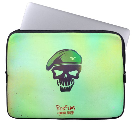Suicide Squad | Rick Flag Head Icon Laptopschutzhülle (Vorderseite)