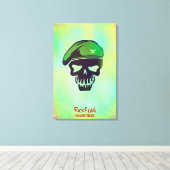 Suicide Squad | Rick Flag Head Icon Leinwanddruck (Insitu (Holzboden))