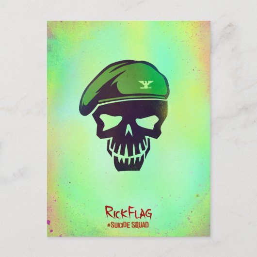 Suicide Squad | Rick Flag Head Icon Postkarte (Vorderseite)