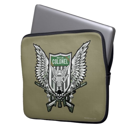 Suicide Squad | Rick Flag Winged Wappen Tattoo Art Laptopschutzhülle (Vorderseite Links)