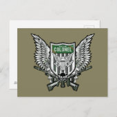 Suicide Squad | Rick Flag Winged Wappen Tattoo Art Postkarte (Vorne/Hinten)