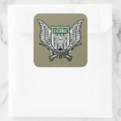 Suicide Squad | Rick Flag Winged Wappen Tattoo Art Quadratischer Aufkleber (Tasche)