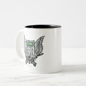 Suicide Squad | Rick Flag Winged Wappen Tattoo Art Zweifarbige Tasse (Vorderseite Links)