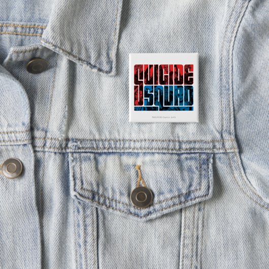 Suicide Squad | Rote und blaue Logos Button (Beispiel)