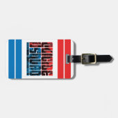 Suicide Squad | Rote und blaue Logos Gepäckanhänger (Vorderseite horizontal)