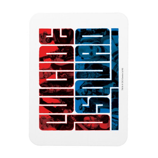 Suicide Squad | Rote und blaue Logos Magnet (Vertikal)