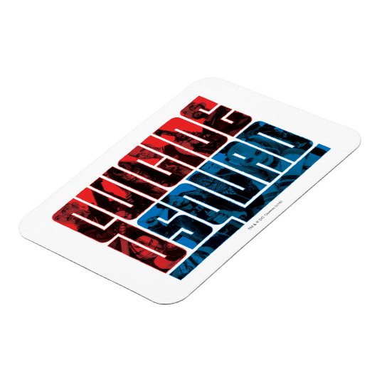 Suicide Squad | Rote und blaue Logos Magnet (Linke Seite)