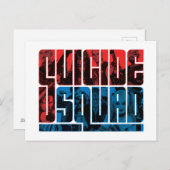Suicide Squad | Rote und blaue Logos Postkarte (Vorne/Hinten)