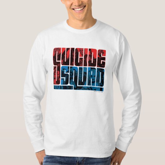 Suicide Squad | Rote und blaue Logos T-Shirt (Vorderseite)