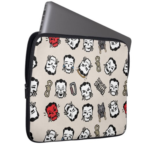 Suicide Squad | Slipknot Emoji Pattern Laptopschutzhülle (Vorne Rechts)