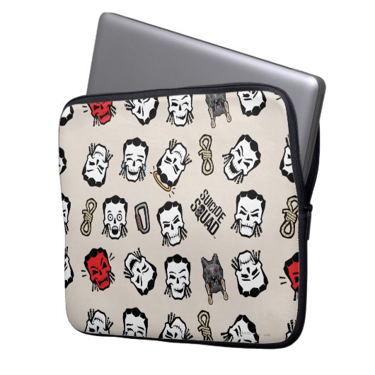 Suicide Squad | Slipknot Emoji Pattern Laptopschutzhülle (Vorderseite Links)