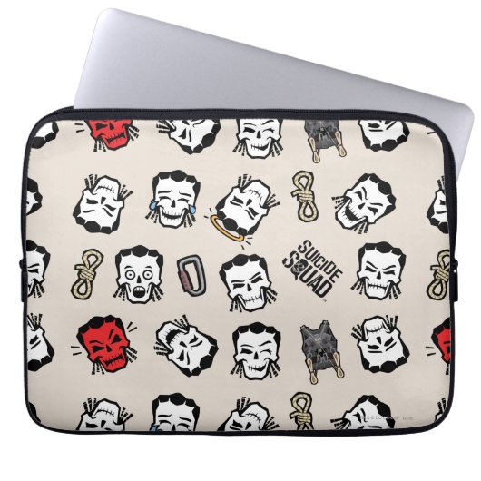 Suicide Squad | Slipknot Emoji Pattern Laptopschutzhülle (Vorderseite)