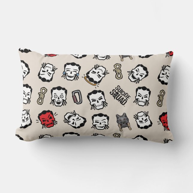 Suicide Squad | Slipknot Emoji Pattern Lendenkissen (Vorderseite)