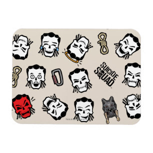 Suicide Squad Slipknot Emoji Pattern Magnet