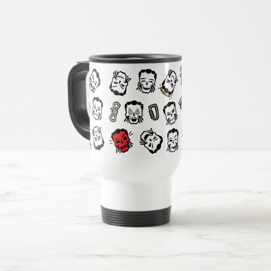 Suicide Squad | Slipknot Emoji Pattern Reisebecher (Vorderseite Links)