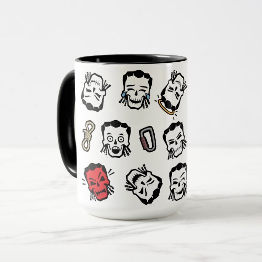 Suicide Squad | Slipknot Emoji Pattern Tasse (Vorderseite Links)
