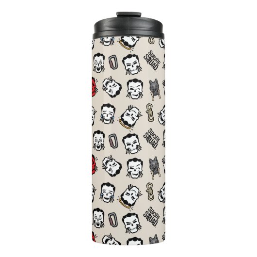 Suicide Squad | Slipknot Emoji Pattern Thermosbecher (Vorderseite)