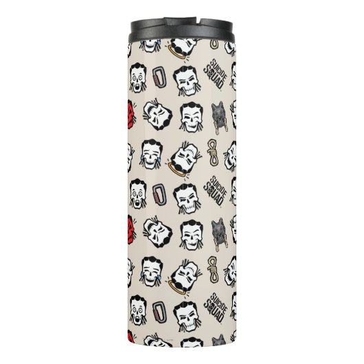 Suicide Squad | Slipknot Emoji Pattern Thermosbecher (Rückseite)
