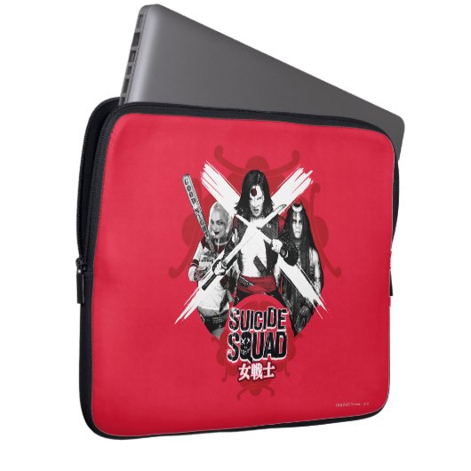 Suicide Squad | Squad Girls "Female Warrior" Laptopschutzhülle (Vorne Rechts)