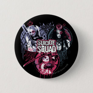 Suicide Squad   Squad Girls Graffiti Abzeichen Button