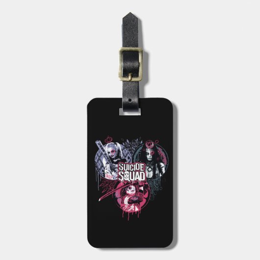 Suicide Squad | Squad Girls Graffiti Abzeichen Gepäckanhänger (Vorderseite vertikal)