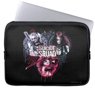Suicide Squad   Squad Girls Graffiti Abzeichen Laptopschutzhülle