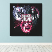 Suicide Squad | Squad Girls Graffiti Abzeichen Leinwanddruck (Insitu (Holzboden))