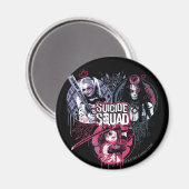 Suicide Squad | Squad Girls Graffiti Abzeichen Magnet (Vorderseite/Rückseite)