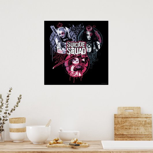 Suicide Squad | Squad Girls Graffiti Abzeichen Poster (Küche)