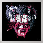Suicide Squad | Squad Girls Graffiti Abzeichen Poster (Vorne)