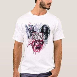 Suicide Squad Squad Girls Graffiti Abzeichen T-Shirt