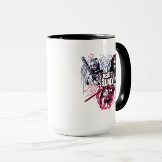 Suicide Squad | Squad Girls Graffiti Abzeichen Tasse (VorderseiteRechts)