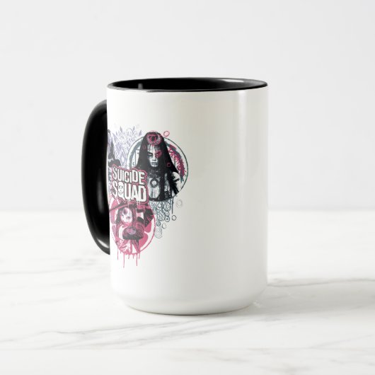 Suicide Squad | Squad Girls Graffiti Abzeichen Tasse (Vorderseite Links)