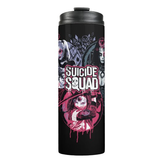 Suicide Squad | Squad Girls Graffiti Abzeichen Thermosbecher (Vorderseite)