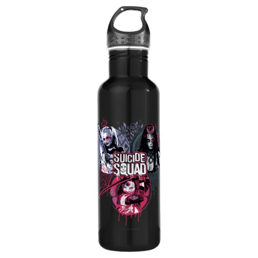 Suicide Squad | Squad Girls Graffiti Abzeichen Trinkflasche (Vorderseite)