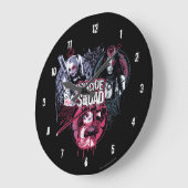 Suicide Squad | Squad Girls Graffiti Badges Große Wanduhr (Winkel)