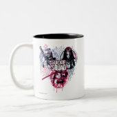 Suicide Squad Squad Girls Graffiti Badges Zweifarbige Tasse (Links)