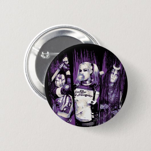 Suicide Squad | Squad Girls "In Squad We Trust" Button (Vorne & Hinten)