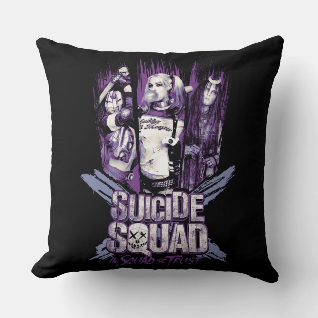 Suicide Squad | Squad Girls "In Squad We Trust" Kissen (Vorderseite)