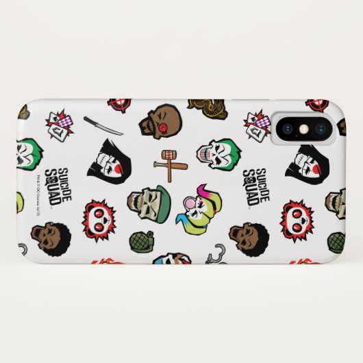 Suicide Squad | Suicide Squad Emoji Pattern Case-Mate iPhone Hülle (Rückseite (Horizontal))