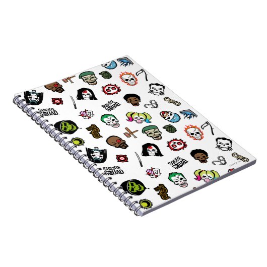Suicide Squad | Suicide Squad Emoji Pattern Notizblock (Rechte Seite)