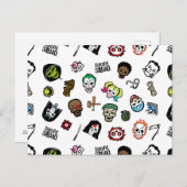 Suicide Squad | Suicide Squad Emoji Pattern Postkarte (Vorne/Hinten)