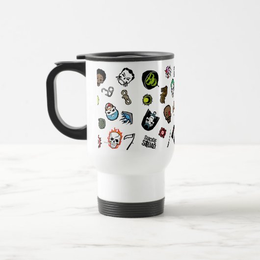 Suicide Squad | Suicide Squad Emoji Pattern Reisebecher (Links)