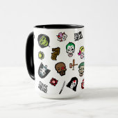 Suicide Squad | Suicide Squad Emoji Pattern Tasse (Vorderseite Links)