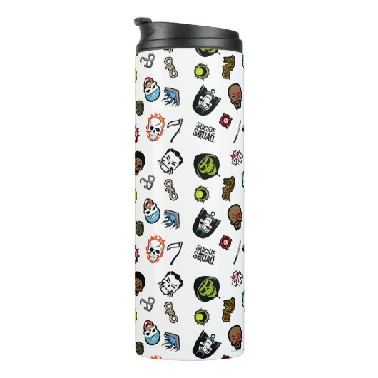 Suicide Squad | Suicide Squad Emoji Pattern Thermosbecher (Nach rechts gedreht)