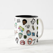 Suicide Squad | Suicide Squad Emoji Pattern Zweifarbige Tasse (VorderseiteRechts)