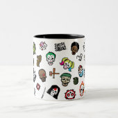Suicide Squad | Suicide Squad Emoji Pattern Zweifarbige Tasse (Mittel)