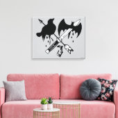 Suicide Squad | Symbol für Joker Leinwanddruck (Insitu (Wohnzimmer))