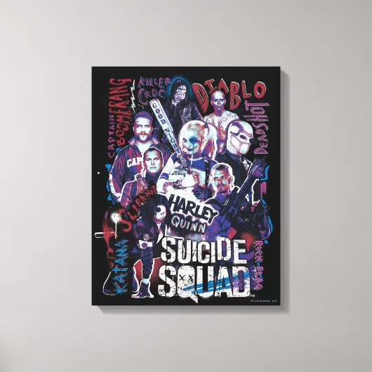 Suicide Squad | Task Force X Typografy Foto Leinwanddruck (Vorderseite)