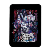 Suicide Squad | Task Force X Typografy Foto Magnet (Vertikal)